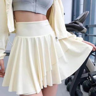 New Anti-Exposure Fake Two-Piece Pleated Sports Skirt High-Waisted Running Anti-Exposure Tennis Skirt Fitness Yoga Skirt