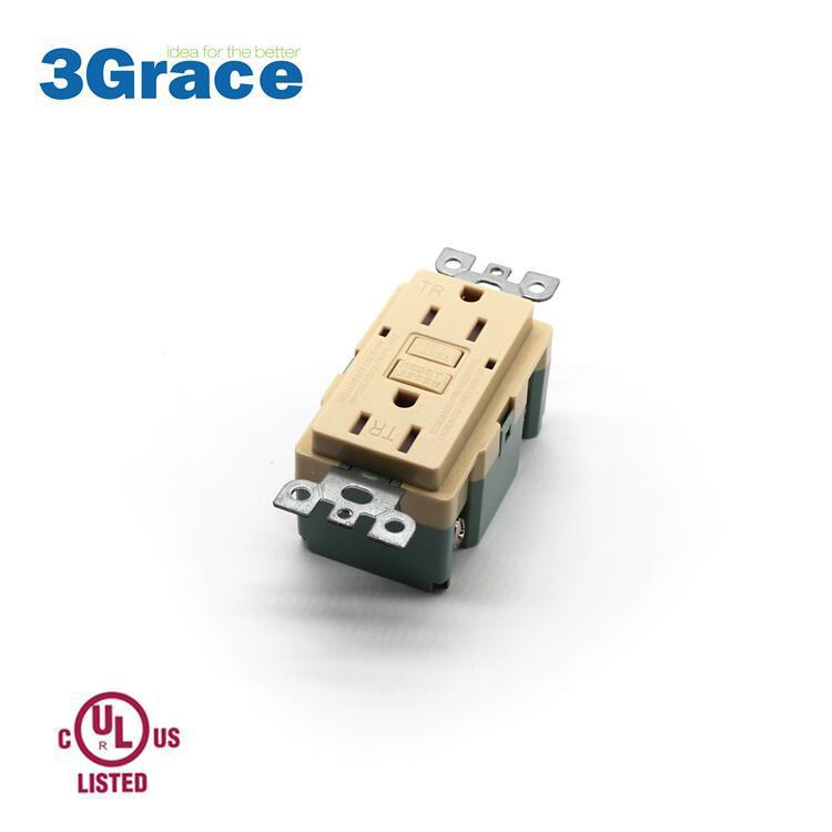 NEMA有认证美式GFCI带保护门美标接地故障漏电保护插座