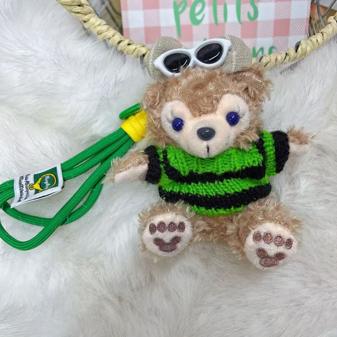 Shirley colgante felpa lindo Duffy oso llavero dibujos animados oso colgante bolso colgante Shirley muñeca