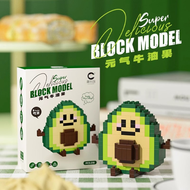 Chao Le Chuang 8921-32 Burger Food Doll Building Block Series Six Day Children's Gift Girl Blind Box Stand