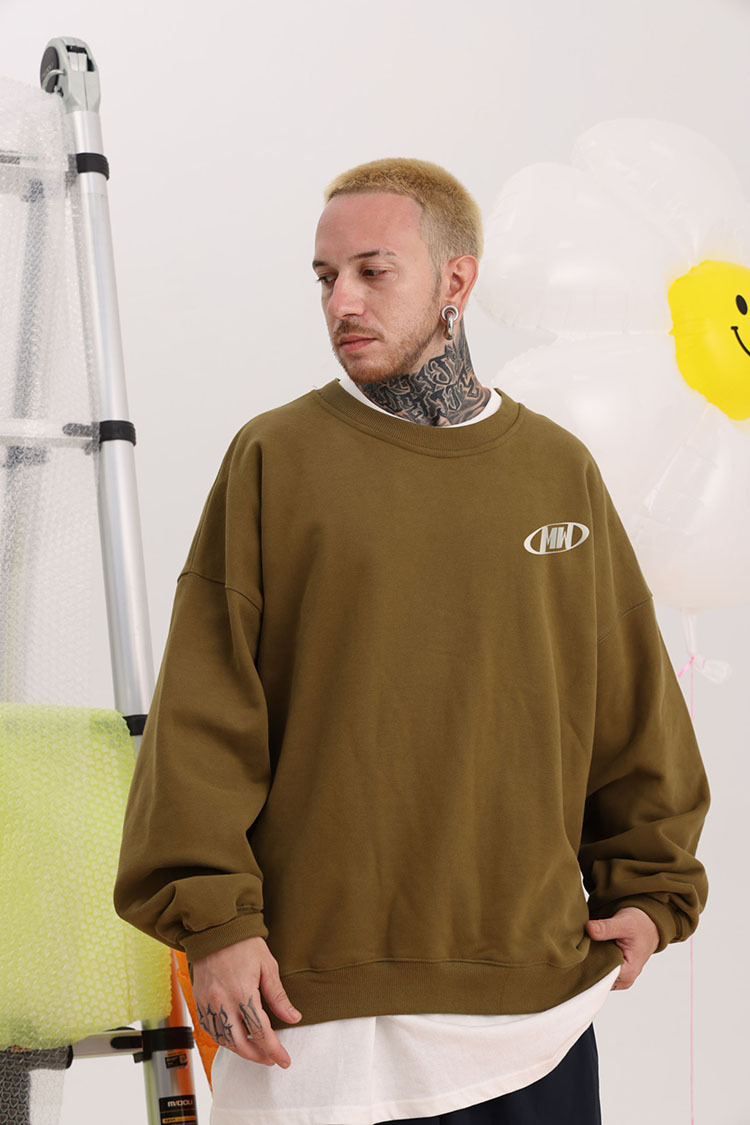 Men's Clothing round neck pullover sweater heavyweight high street original designer brand Japanese couple style _voghion.com