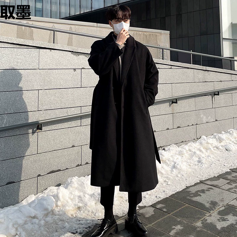 Трендовое шерстяное пальто, демисезонное trenchcoat, коллекция 2023 года, средней длины, повышенная толщина