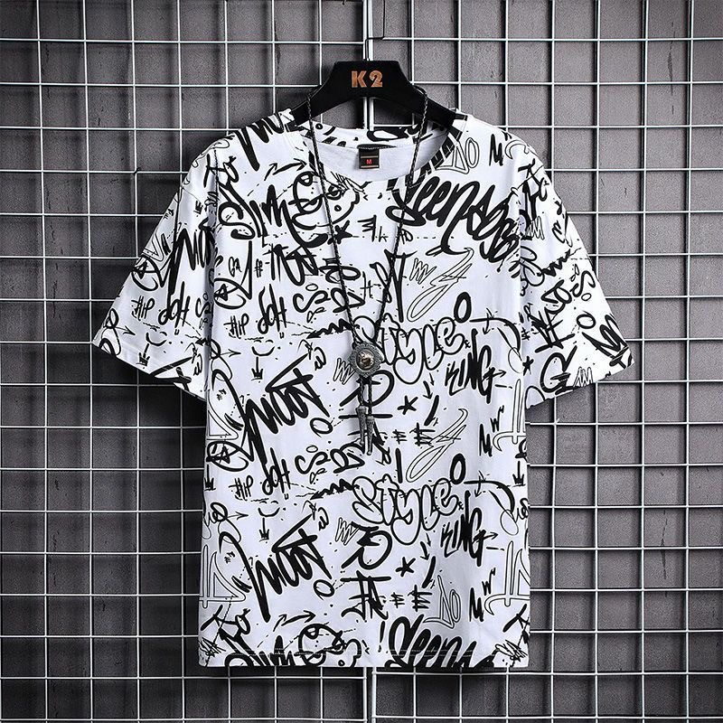 Herren-T-Shirt aus Eisseide, Kurzarm, Sommer, trendig, schnelltrocknend, dehnbar, locker, dünn, halbe Ärmel, Marke INS_voghion.com