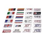 汽车国旗装饰贴标RLine TRD ST RS 叶子板侧标车身装饰铭牌3D铝贴