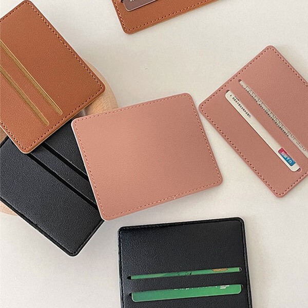 Cross-Border Spot Ultra-Thin Multi-Card Slot Large-Capacity Leather Card Holder Student Bus Card Bank Card Id Card Storage Bag Cross-Border Spot Ultra-Thin Multi-Card Slot Large-Capacity Leather Card Holder Student Bus Card Bank Card Id Card Storage Bag