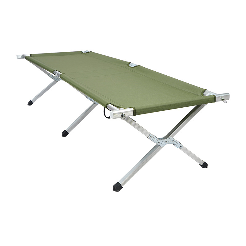Cama plegable de aleación de aluminio simple para exteriores Cama para el almuerzo individual Cama de escolta de marcha de campamento de socorro de emergencia conveniente