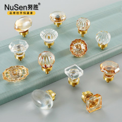 Champagne Crystal Dove Egg Single Hole Exit Italian Dresser Handle Cabinet Pull Modern Transparent Handle