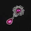 Ancient silver hollow lace pearl double crystal water droplet DIY material accessories alloy flower plate drilling pendant