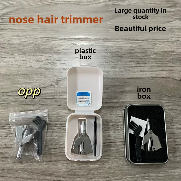 Super Cheap Stainless Steel Manual Nose Hair Trimmer for Home Use, Washable, Unisex Nose Hair Trimming Tool