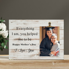 MZ803 Customized Mother's Day Photo Frame, Wooden Desktop Display for Festive Home Decor and Photo Arrangements