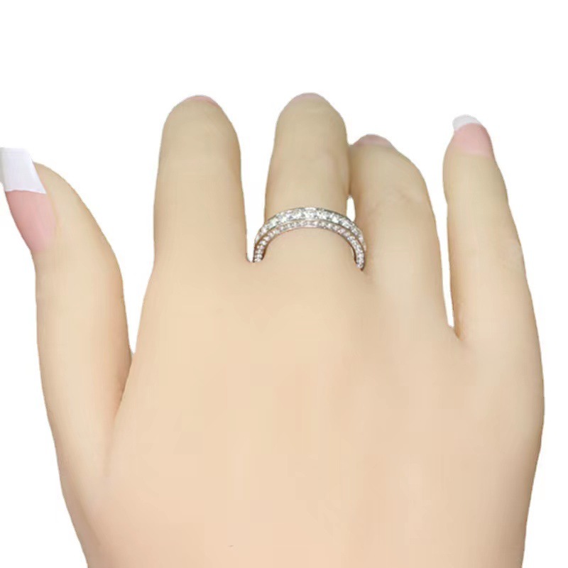 1 Piece Simple Style Circle Alloy Inlay Rhinestones Women's Rings display picture 5