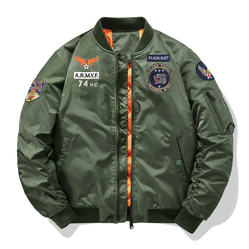 Cross-border MA1 Air Force Aviator Jacket Men's Autumn and Winter Trendy Brand Casual Embroidered Baseball Uniform Cotton Coat Jacket Top