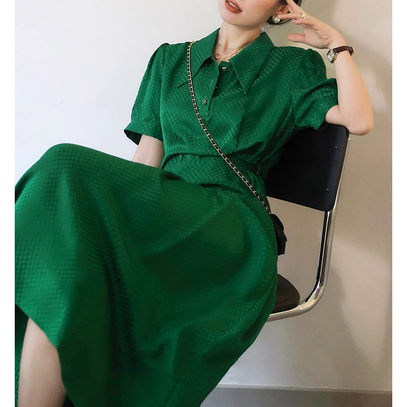 F9256 2670K VÁY ĐẦM LIỀN THÂN NỮ HANTDC KẺ CARO PHỤC CỔ CỔ ĐIỂN KẺ CARO THỜI TRANG NỮ LỤA TƠ TẰM G06 SẢN PHẨM MỚI
