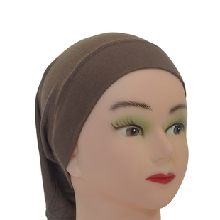 Cross-border mercerized cotton monochrome barrel cap new modal multi-color Malay turban nightcap turban cap straight barrel cap