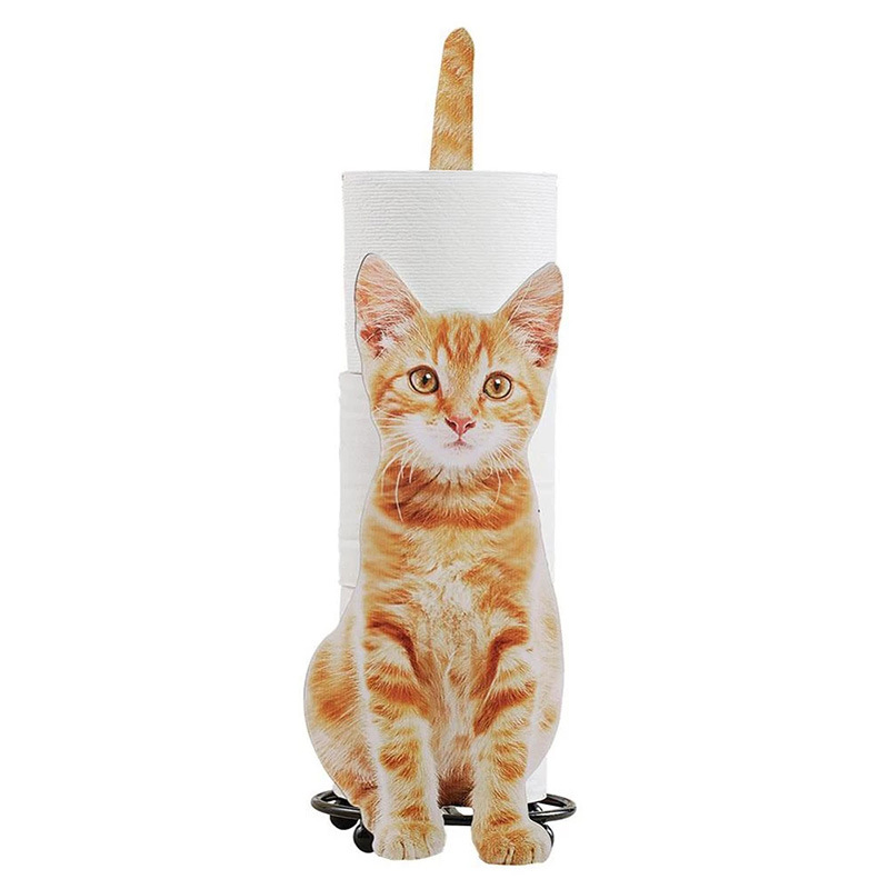 Cat Toilet Paper Holder Gray