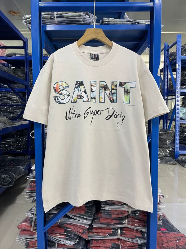 高品質 SAINT MICHAEL ICON ウォッシュ加工 オールド半袖 アメカジ レトロ プリント カップル Tシャツ 男女兼用|undefined