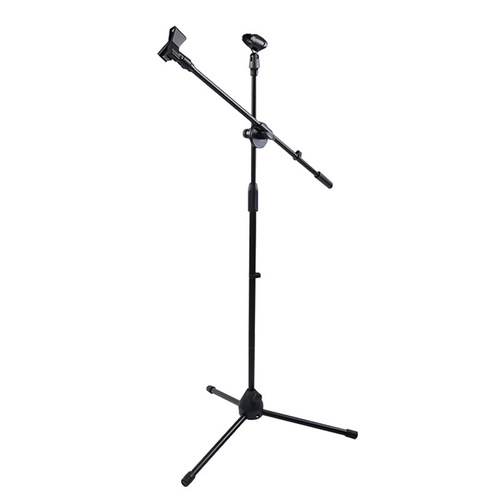 Manufacturer Direct Sales Microphone Stand Mobile Live Streaming Microphone Holder Stage Floor Standing Horizontal Rod Three-legged Microphone Stand