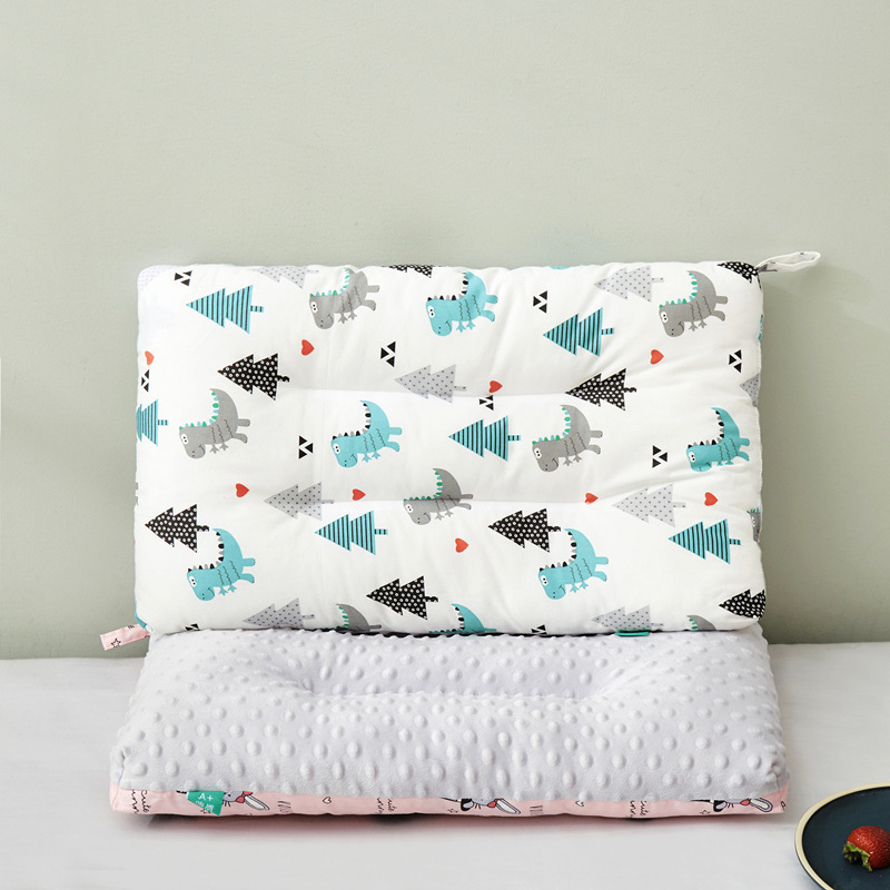 Algodón Beanie almohada de terciopelo núcleo verano kindergarten siesta almohada niños calmante Beanie almohada bebé almohada cuello almohada