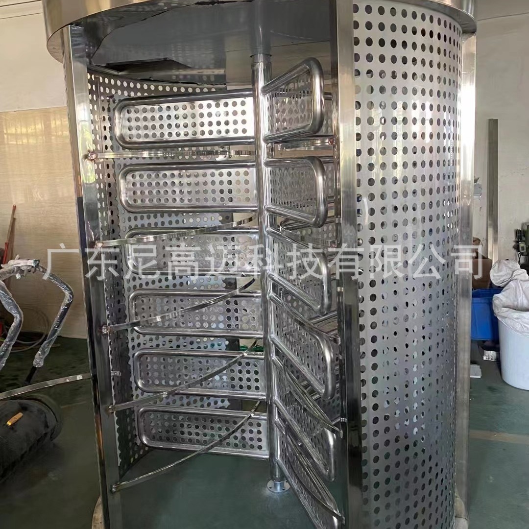 不锈钢冲孔弧形全高转闸120度三翼旋转门酒店机场智能门禁辊闸机