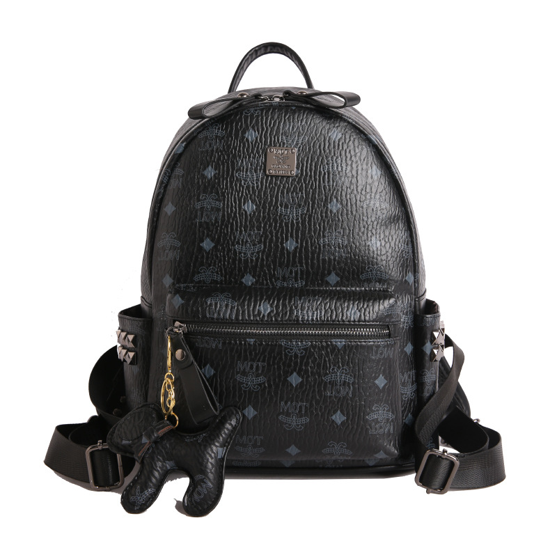Mochila de moda coreana impresa para mujeres, mochila de clase para estudiantes universitarios, adornos colgantes, mochila de viaje de gran capacidad para mujeres