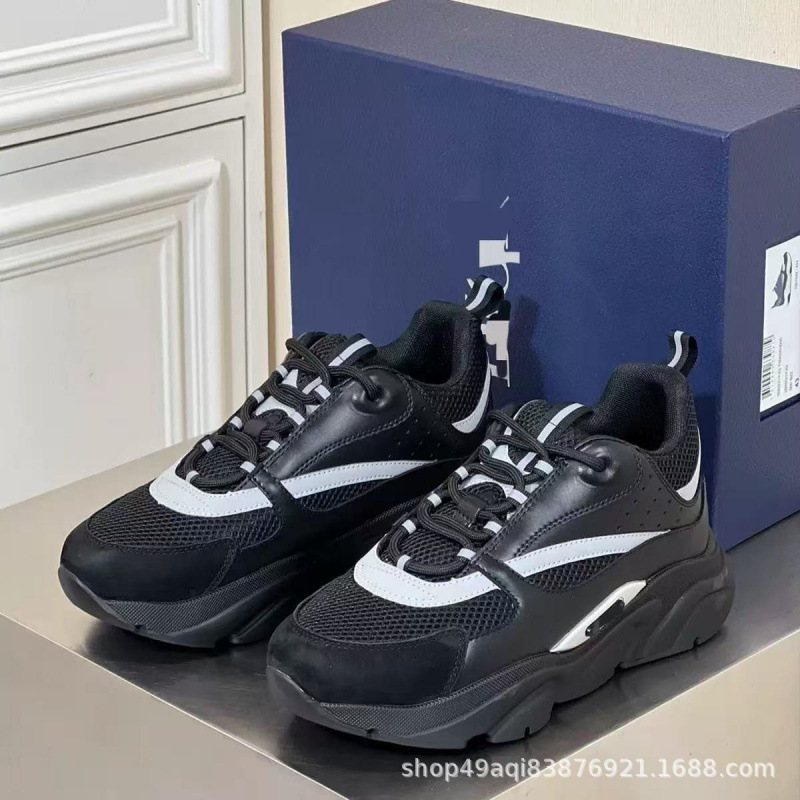 European Cross-Border New Model D Brand B22 Sports Casual Thick-Soled Fashion Retro Breathable Height-Increasing Dad Shoes for Men and Women European Cross-Border New Model D Brand B22 Sports Casual Thick-Soled Fashion Retro Breathable Height-Increasing Dad Shoes for Men and Women