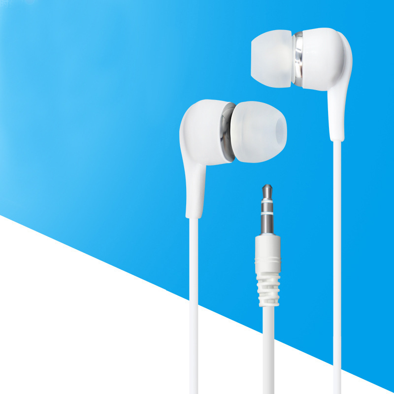 外貿mp3耳機 電腦手機通用耳機 彩色水晶線入耳式耳機直插型耳機