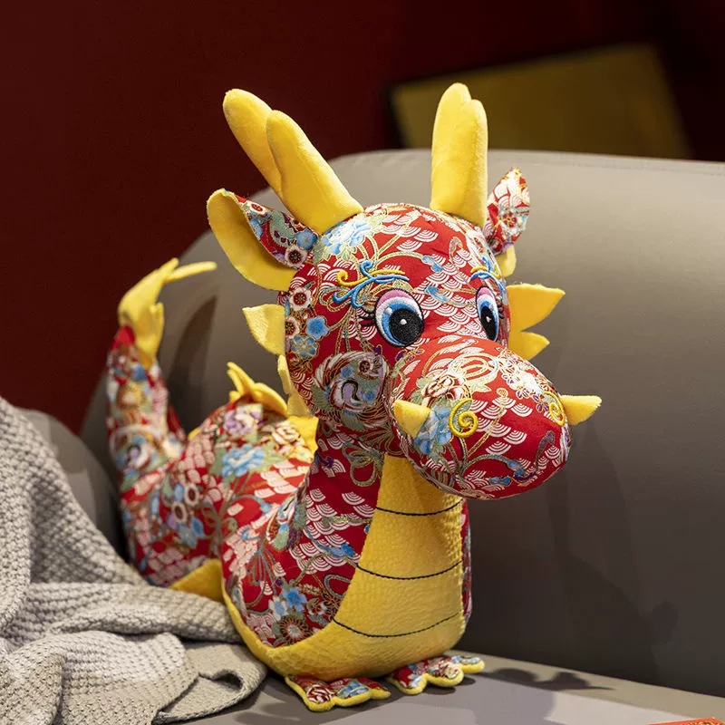 2024 год Дракона, талисман, мягкая игрушка, кукла, кукла зодиака, подарок на Новый год, небольшой подарок, логотип