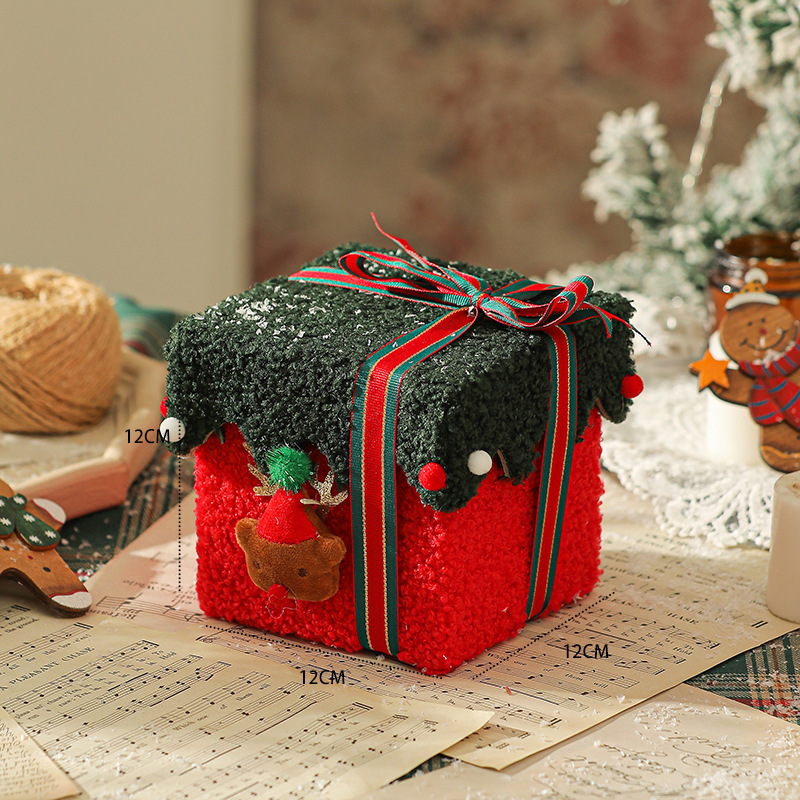 創意的なクリスマスのリンゴの包装箱の高級な厚い布のクリスマスの贈り物の箱の高い顔の値のキャンデーのギフトボックスの空の箱|undefined