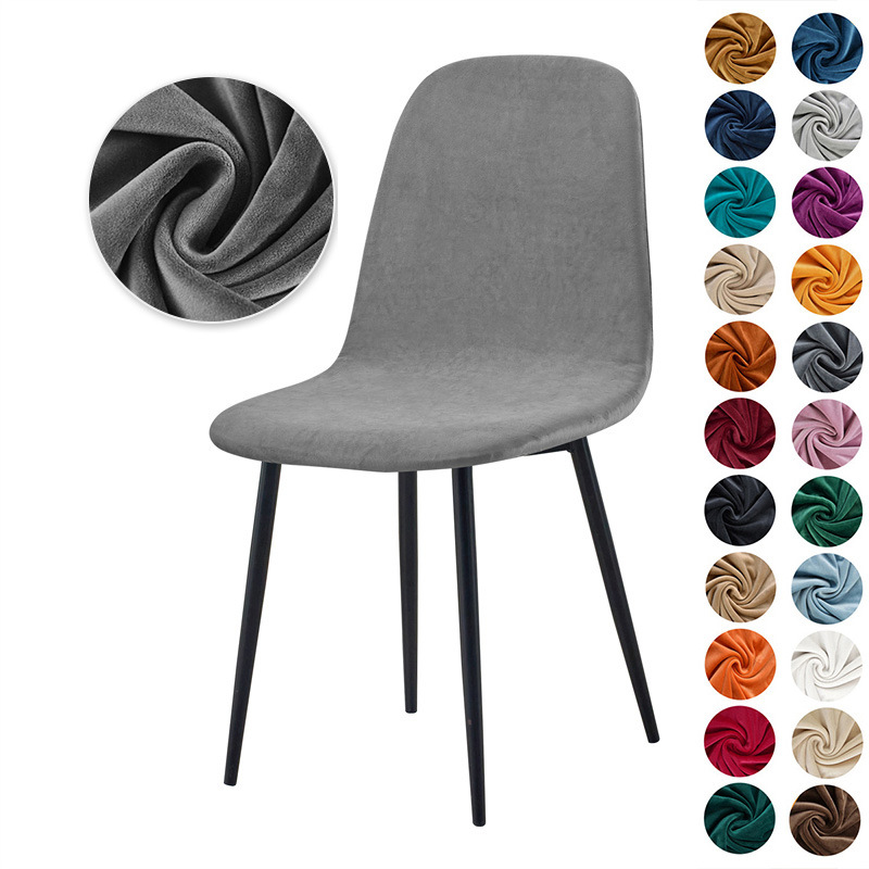 Funda para Silla de Comedor Semicircular de Terciopelo de Zorro Plateado, Transpirable, Antipolvo, para Hogar y Hotel image 10