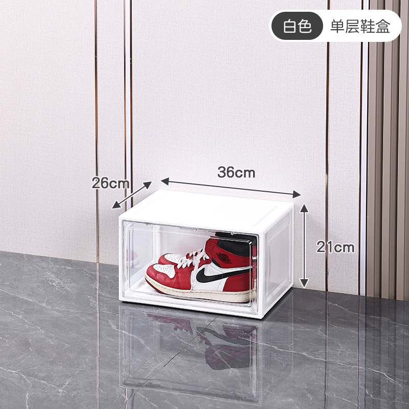 2024 Взрывной прозрачный коробка для обуви Yayli Shoe Box AJ Sneakers Stop Прозрачная обувная коробка для хранения мужской и женской обуви