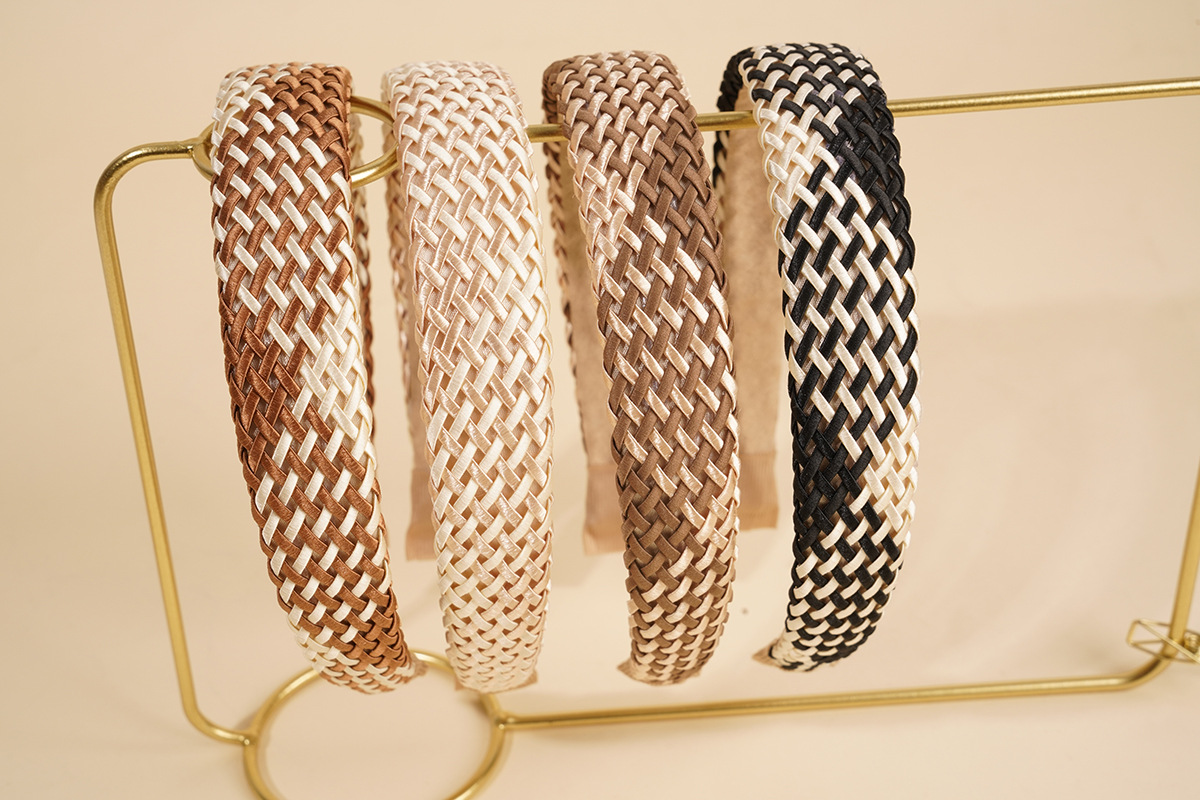 120g Weight Hair Band Hair Accessories Type 1 Piece Quantity Casual, Daily Occasion Plastic, raffia Material Color Block Pattern All Seasons Season Women's Gender Sweet, Pastoral Style Sweet Pastoral Women's Color Block Plastic Raffia Hair Band 6