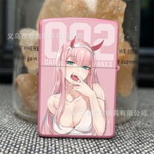 高颜值网红动漫二次元防风煤油打火机时尚卡通复古砂轮点火创意