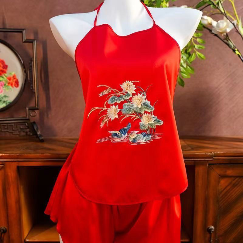 Embroidered Bellyband Suzhou Embroidery Set Retro Chinese Ladies Adult Embroidered Underwear Sexy Suspender