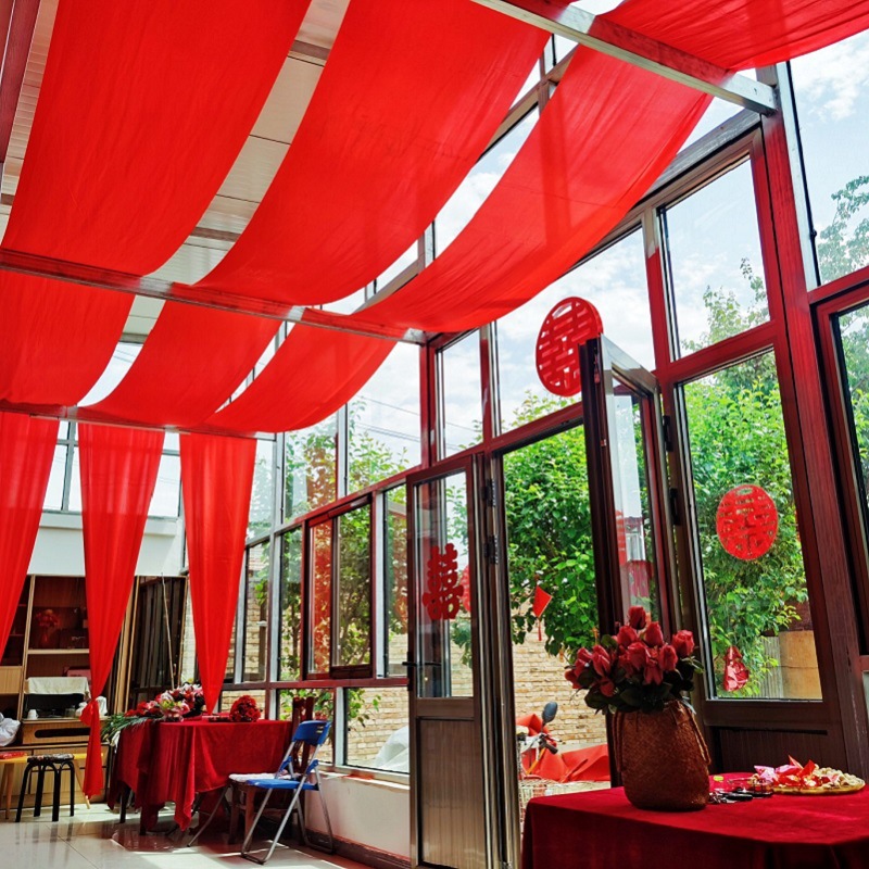 红绸布黄绸布红布佛布黄布大红花布料还愿礼佛色丁布礼盒内衬婚庆