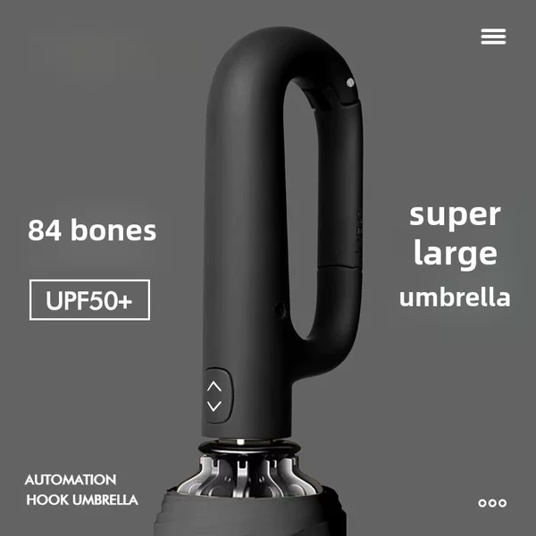 72 automatic buckle umbrella portable extra-large thickened reinforced men's hook folding rain and rain dual-use for women