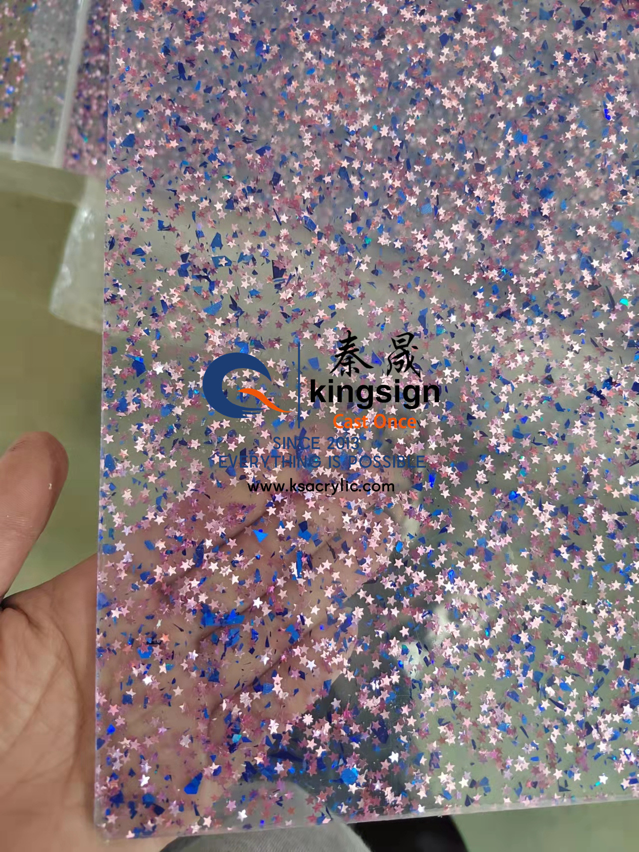 秦晟亚克力花纹板 星空 葱粉 蝶彩 亚克力花色板