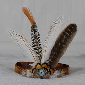 批发羽毛头发饰野鸡毛头饰印第安非洲夸张酋长帽儿童表演舞台道具