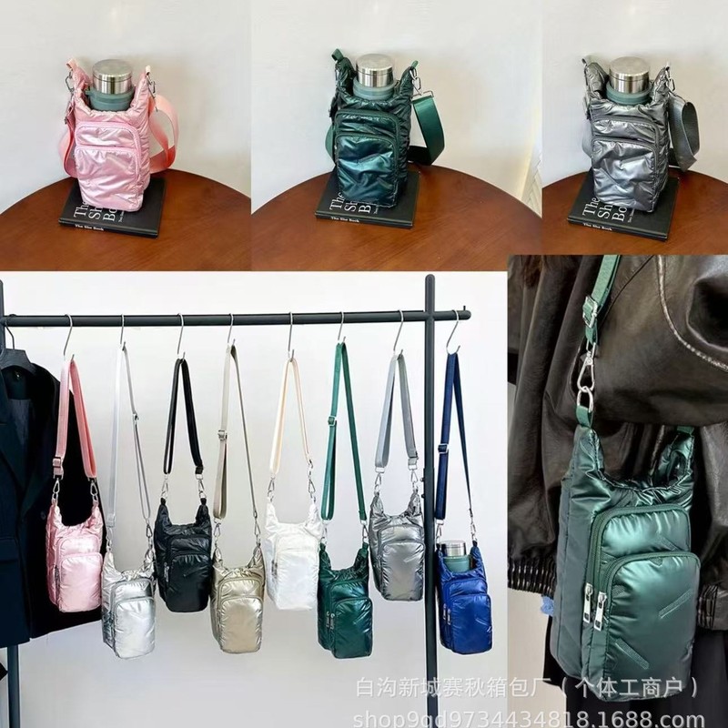 便携羽绒瓶套 时尚保温泡芙杯套 多功能水壶保护袋户外防水斜挎包|undefined