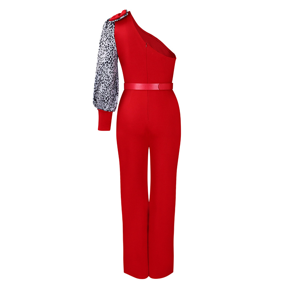Women's Jumpsuits Rompers One Shoulder High Waist Wide Leg Elegant_voghion.com