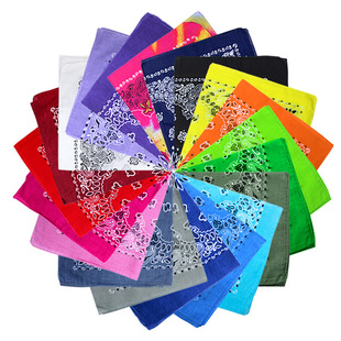 Star Same Style Square Cotton Bag Turban Double Cashew Flower Amoeba Men's and Women's Hip-hop Scarf Turban Cross-border Explosions