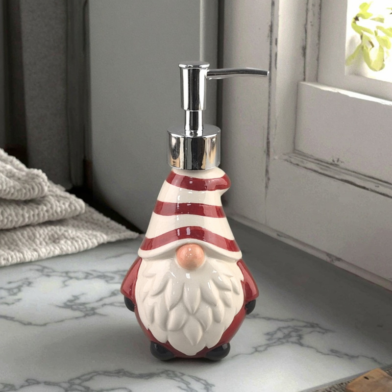 Botella de lavado de manos de Papá Noel transfronteriza, botella de baño, adorno navideño para el hogar, miniatura de cerámica artesanal.