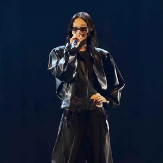 现-正确版本韩系25秋季新款jennie同款复古束腰短款皮质夹克外套