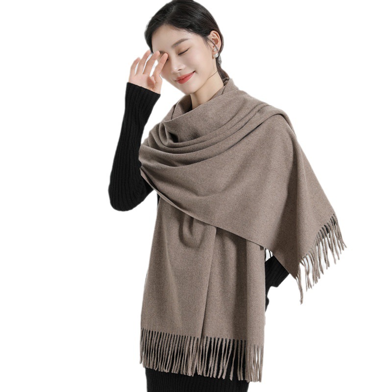 Wool Cashmere Scarf For Women And Men Winter Warm Shawl_voghion.com