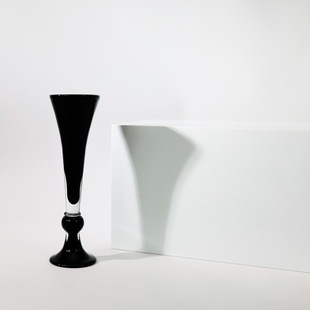 Medieval Black Tall Vase Glass Vase Retro Glass Vase