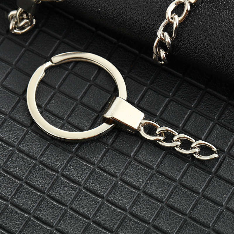 30mmフラットリングの四角のキーホルダーと太い合金チェーンのアクセサリーのキーホルダーのペンダントの材料|undefined