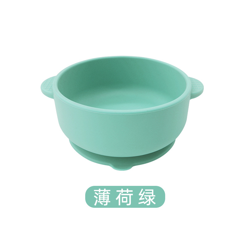 Tazón para orejas de silicona de grado alimenticio para bebés Tazón para orejas de cinturón antideslizante de color sólido para niños Tazón para orejas con ventosa