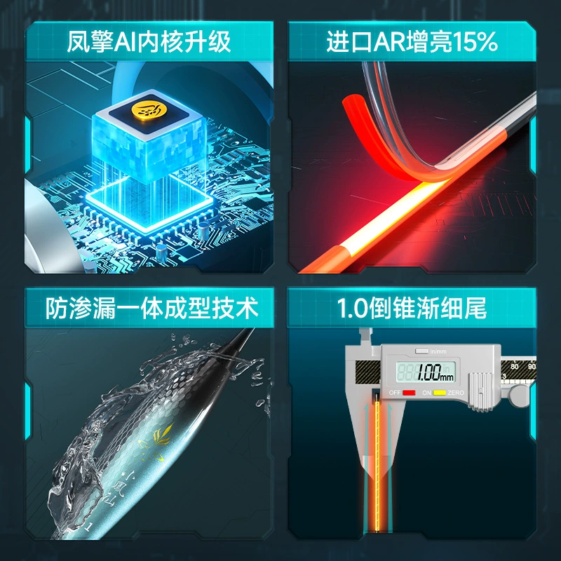 Светящаяся блуза Xiaofeng Luminous Blouse Hard Tail OLED Bite hook color change float high sensitive eye-catching fish float day and night dual-use electronic float