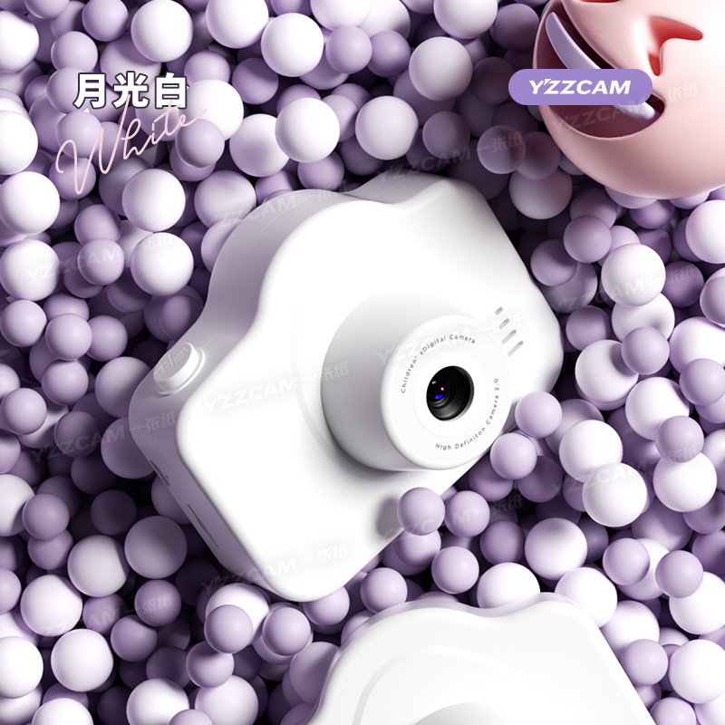 Hd dual camera moonlight white (can record + multiple filters) - official standard