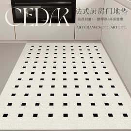 法式厨房地垫防脏可擦防滑防油防水PVC脚垫家用简约新款地板铺垫