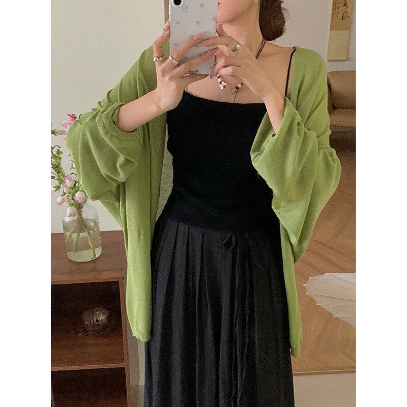 Korean Foreign Trade High-end Sense Coat Slim-fit Knitted Cardigan Shawl Top Summer Outer Wear Sun-protective Clothing Women's Thin Blouse Korean Foreign Trade High-end Sense Coat Slim-fit Knitted Cardigan Shawl Top Summer Outer Wear Sun-protective Clothing Women's Thin Blouse